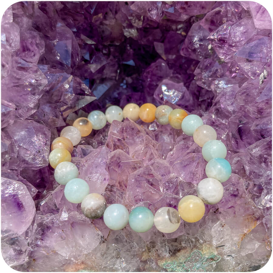 Гривна Бразилски Амазонит за Самочувствие и Вътрешно Спокойствие